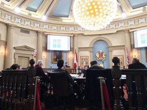 Kingston city council sits for the first of its 2018 budget deliberations meetings in Kingston on Tuesday. (Elliot Ferguson/The Whig-Standard)