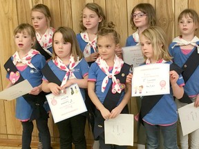 The Lucknow Girl Guides organizations recently welcomed new members during the enrolment ceremony. 1st Lucknow Sparks Back L-R: Mackenzie Patterson-Smith, Emma deBoer, Ainsley Vanderlip and Claire Vanderlip. Front: Gabby Miltenbury, Brynn Arnold, Ava Moran and Avery deBoer. (Shared photos by Mae Raynard)