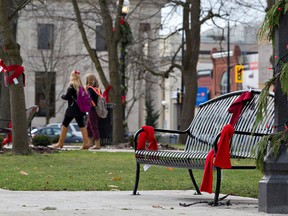 At 9 a.m. on Friday, December 1, volunteers and staff of Huron County, the Health Unit and the Huron County HIV/AIDS Network (HCHAN) will hang red scarves on lamp and sign posts lining Albert Street downtown. (POSTMEDIA FILE PHOTO)