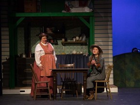 Deborah Mitchell plays Marilla Cuthbert and Hillary Tufford is Anne Shirley in Anne Of Green Gables at the Palace Theatre. (DEREK RUTTAN, The London Free Press)