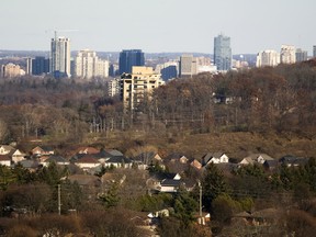 London's core taken from the top of the West Hill at Boler Mountain in the city's west end. (MIKE HENSEN, The London Free Press)