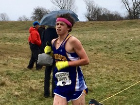 Andrew Davies of Sarnia competes in the youth boys' division at the Canadian cross-country championships in Kingston, Ont., on Saturday, Nov. 25, 2017. (Contributed Photo)