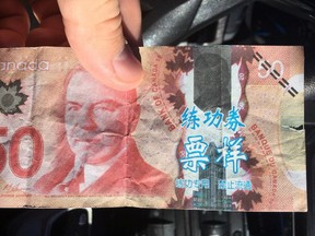 Counterfeit currency seized by Kingston Police in September 2017. Supplied by Kingston Police