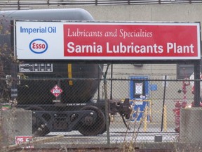 A section of the Imperial Oil plant site in Sarnia is shown next to Christina Street. The former lubricants operation is set to be demolished, following its closing in recent years. It's was a small part of the company's large refining, chemical production and research activities at its Sarnia site. (Paul Morden/Sarnia Observer)