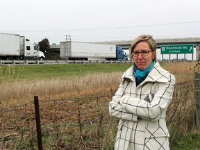 Alysson Storey, an advocate for getting a cement median built on the section of Highway 401 that runs through Chatham-Kent and Elgin County. (Ellwood Shreve/Chatham Daily News)