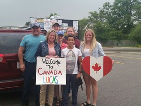 Lucas Calderon, 13, from Balboa, Spain is an exchange student from the Red Leaf Student Program. He arrived Sept. 4 and leaves Dec. 16, his family from Brussels said he has transformed into a farmer and they will miss his presence. (Submitted photo)