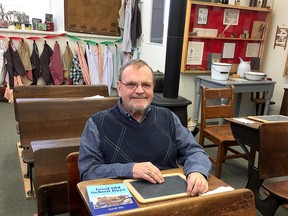 Gord Sly, at the Frontenac County Schools Museum in Barriefield, has published Good Old School Days, a compilation of his articles on the history of education in the Kingston area he has written for the Whig-Standard the past three years. (Mike Norris/The Whig-Standard)