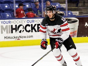 Sarnia Sting captain Jordan Kyrou has been invited to Canada's national junior team selection camp for the 2018 world junior championship. (DENNIS PAJOT/Hockey Canada Images)