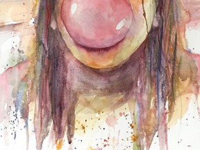 BubbleGum, watercolour by Marc Poulin