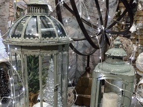 Glitzy tabletop lanterns from Berry Hill in St. Thomas add a touch of glamour to the holiday season. (MORRIS LAMONT, The London Free Press)