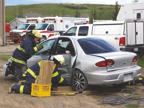 Pincher Creek Emergency Services demonstrated the dangers of driving under the influence with a mock rescue for high school students earlier this year.