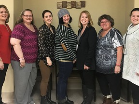 Supplied photo
From left to right: Roxanne Krystia Clinical Manager Ambulatory Care Clinics, Melissa Eagles (Patient), Chloe Rouleau Registered Dietitian, Trisha Grey, patient, Teri-Lynn Charbonneau Registered Dietitian, Lynda Erb, Patient, Tina Raso Medical Secretary