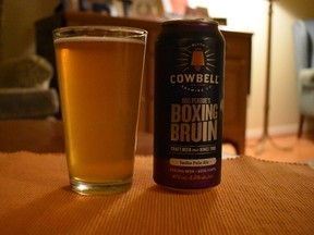Doc Perdue’s Boxing Bruin is Cowbell Brewery’s entry into the hop-forward IPA fray. It’s named in honour of a vet in Blyth who kept wild animals, including a bear. (Wayne Newton/Special to Postmedia News)
