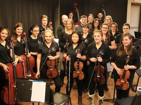 Gino Donato/Sudbury Star/Postmedia Network

The Sudbury Youth Orchestra, directed by Jamie Arrowsmith, gets set to rehearse in Sudbury on Thursday. The group will be performing Magnificent Holiday, with special guests the Cambrian College Choir and the Cambrian Chamber Choir on Saturday, 7 p.m. at St. Andrew's Place at 111 Larch St. Tickets are $15 and $12 for seniors and students and are available at Vrabs Independent Grocer, the Cambrian Campus Shop. For more information, go to www.sudburyyouthorchestra.ca.