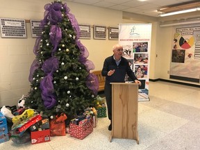 Submitted Photo
On Friday at Brighton Public School Northumberland-Quinte West MPP Lou Rinaldi announces the funding for two new child care rooms to be located at Brighton Public School and École élémentaire catholique L'Envol in Trenton.
