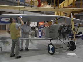 Submitted Photo
The Nieuport 11 is a new exhibit at the National Air Force Museum of Canada. This replica of a First World War aircraft was part of a fly-past over the Vimy Ridge Memorial in Vimy France earlier this year.