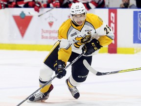 Sarnia Sting captain Jordan Kyrou was named to Canada's national junior hockey team Friday after scoring in a 5-2 exhibition win over Denmark in St. Catharines. MARK MALONE/Postmedia Network