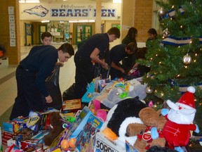 Students at St. Benedict Catholic Secondary School shipped more than 1,500 toys to the Salvation Army. Supplied photo