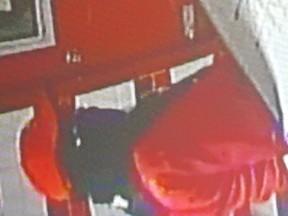 Police are seeking tips as they investigate the case of an attempted robbery at a Marmora takeout restaurant Tuesday. Investigators have released this surveillance image from the business.