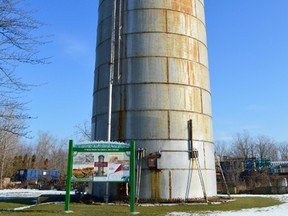 Petrolia’s water standpipe, built in 1896, could be the last of its kind in the province and perhaps in Canada, says Coun. Liz Welsh. (Melissa Schilz/Postmedia Network)