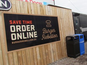 The original Burger Rebellion seasonal location is shown here downtown. A year-round second location for the business is planned for London Road, inside a new second location of Refined Fool Brewery. (Paul Morden/Sarnia Observer/Postmedia Network)