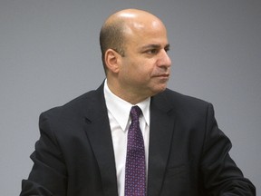 Michael Deeb, the vice-chairperson of the London Police Services Board embroiled in a sexual harassment claim, attended Thursday?s board meeting until his board colleagues went behind closed doors for legal advice. (MIKE HENSEN, The London Free Press)