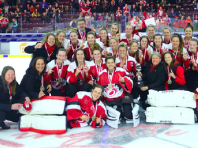 Jacinda Rolph helped coach the Canadian Jr. National ringette team to a gold medal win against Finland at the World Ringette Championships.

Photo supplied.