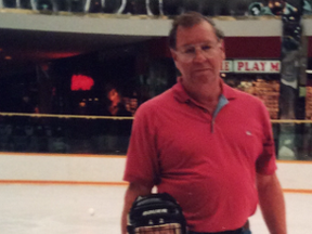 Photo supplied - Brett Kulak poses with his grandfather at West Edmonton Mall as a youngster.