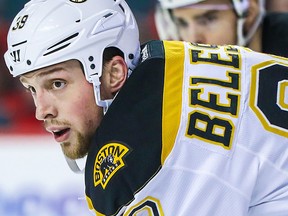 Former Belleville Bulls captain Matt Beleskey and the Providence Bruins are in Belleville Saturday to battle the B-Sens at Yardmen Arena. (USA Today photo)