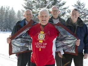 Steve Knox, left, John Eberhard, Bob Earley and Bruce McGauley are members of the London Rotary Club heading to Haiti on a humanitarian mission. (DEREK RUTTAN, The London Free Press)