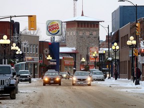 A view of Princess Street in Kingston looking west from Barrie to Division streets, where the next phase of the so-called "Big Dig" will start on Monday. (Ian MacAlpine/The Whig-Standard)