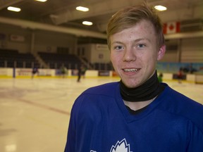 Luke Drewitt has worked his way into the London Nationals plans with nine goals and 22 points in 32 games. (MIKE HENSEN, The London Free Press)