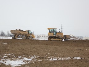 One of the biggest projects that will be continuing in 2018 for the city of St. Thomas is the outdoor recreation centre at 355 Burwell Rd, said city manager Wendell Graves. Crews were out working in the below freezing weather Wednesday. (Laura Broadley/Times-Journal)