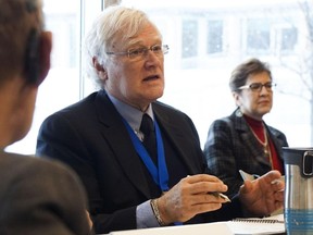 Luke Hendry/The Intelligencer
Acting medical officer of health Dr. Ian Gemmill addresses the Hastings and Prince Edward Counties Board of Health Wednesday in Belleville.