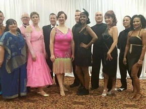Local celebs and their dance instructors prepare for a dancing duel prior to last year's Alzheimer Society Dancing With the Stars fundraiser. This year's Dancing With the Stars fundraiser will take place Jan. 20 at the Dante Club.
Handout/Sarnia This Week