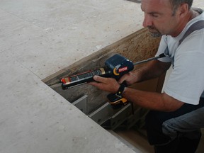 Steve Maxwell/For The Sudbury Star
The best modern subfloors are installed with glue and screws so they stay solid and squeak-free over time. Noisy subfloors can be made much quieter by securing them to floor joists with tools like these during construction.