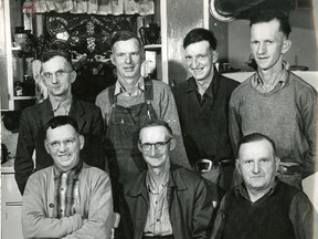 The House brothers were a one-time phenomena, an international sensation, and local legends in their own right. Six of the seven House brothers continued to farm near Port Stanley in 1962, when this photo was taken. Sitting: Clarence, Bill and Vern; standing George, Earl, Raymond and Lee. (File photo)