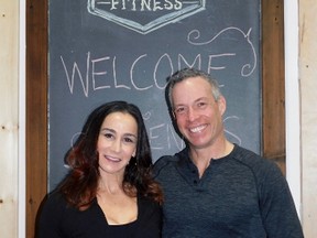 Jen Morris (left) and Scott Homan marked the official opening of their gym, The Ridge Fitness on Mill Road, by hosting an open house last week. The gym offers small group training and nutrition education to help transform the lives of their clients. (Kathleen Smith/Goderich Signal Star)