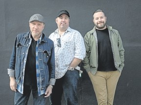 Tony Diteodoro, Matt Sobb and Steve Marriner of MonkeyJunk are touring in support of their sixth studio album Time To Roll. The blues rockers play London Music Club Thursday. (Wayne Cuddington/Special to Postmedia News)