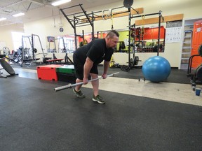 Jan Murphy`s training this week included the kickstand Romanian dead lift.