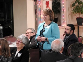 New York State Senator Patty Ritchie talks to cross-border mayors. (WAYNE LOWRIE/The Recorder and Times)