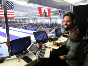 Cheryl Bernard, who is doing colour commentary for TSN at the Continental Cup, will join Rachel Homan?s rink for the Winter Games in South Korea. (MIKE HENSEN, The London Free Press)