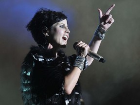 This file photo taken on July 07, 2016 shows Irish singer Dolores O'Riordan of the Irish band The Cranberries performing on stage during the 23th edition of the Cognac Blues Passion festival in Cognac on July 7, 2016. The Cranberries singer Dolores O'Riordan died on January 15, 2018 in London at the age of 46, a publicist statement said./Getty Images