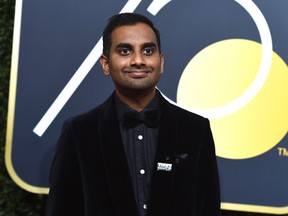 In this Jan. 7, 2018, file photo, Aziz Ansari arrives at the 75th annual Golden Globe Awards at the Beverly Hilton Hotel in Beverly Hills, Calif. Comedian Ansari has responded to allegations of sexual misconduct by a woman he dated in 2017. Ansari said in a statement Sunday, Jan. 14, that he apologized last year when she told him about her discomfort during a sexual encounter in his apartment he said he believed to be consensual. (Photo by Jordan Strauss/Invision/AP, File)