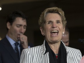 Ontario Premier Kathleen Wynne joined Prime Minister Justin Trudeau, to officially open the York University subway line from Vaughan station, on Dec. 15, 2017.