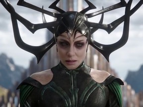 Cate Blanchett plays Hela in Thor: Ragnarok.