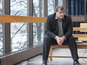 Rail traffic controller Richard Labrie waits at the courthouse as the jury enters its eighth day of deliberations Thursday in Sherbrooke, Quebec.
THE CANADIAN PRESS/Ryan Remiorz