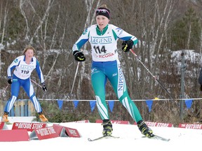 Lindsay Raymond of the Nipissing Nordic ski team takes part in the Ontario Cup No. 2 at the Naughton trails in Sudbury, Ont. on Sunday January 21, 2018. The event was hosted by the Walden Cross Country Fitness Club.Gino Donato/Sudbury Star/Postmedia Network