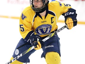 Laurentian Voyageurs forward Ellery Veerman competes against the York Lions at Gerry McCrory Countryside Sports Complex in Sudbury, Ontario, on Sunday, January 21, 2018. Veerman, a 25-year-old native of Englehart, Ont., is completing the final year of both her university hockey career and her nursing degree. Gino Donato/The Sudbury Star/Postmedia Network