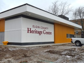 The first community group to use the new Elgin County Heritage Centre was -- fittingly -- the Elgin Historical Society, who met there Wednesday night for their annual general meeting. The small group was founded in 1891 by Dr. James Coyne. (Louis Pin // Times-Journal)